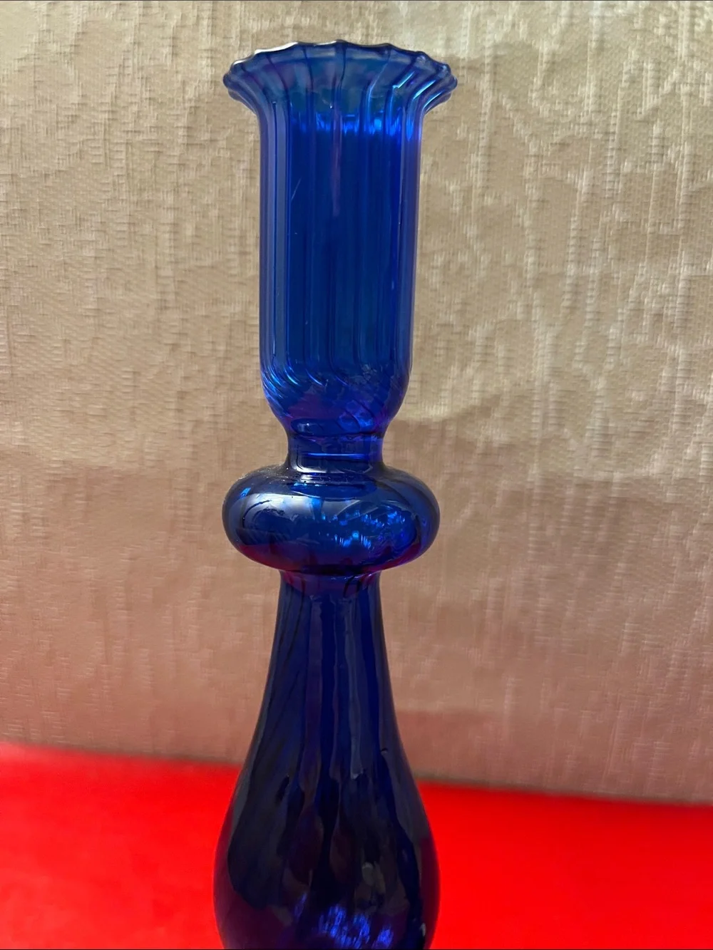Modern Candle Holders modeTall Candle Holder, cobalt blue 10”H 8.25”H